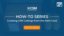 Creating CSM Listings from the Item Card